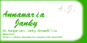 annamaria janky business card